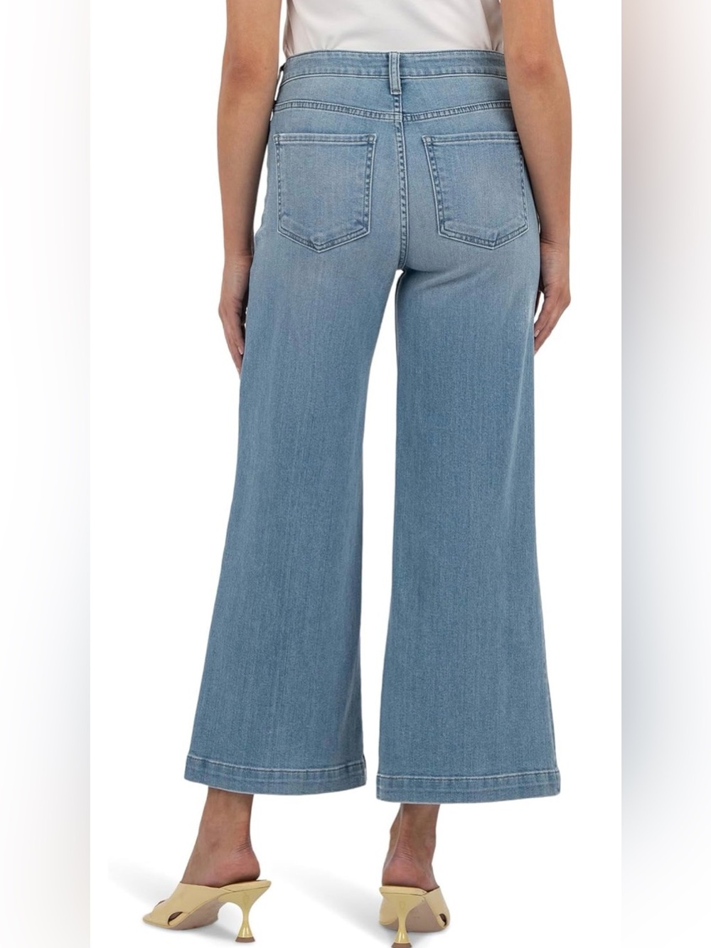 NWT KUT from the Kloth Meg High-Rise Fab Ab Wide Leg Double Front Pockets Jeans - Picture 3 of 14